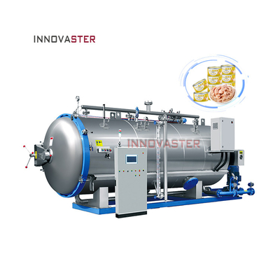 Machine de stérilisation à l'eau horizontale pour les boissons alimentaires Conception 1100*1200*1500 mm