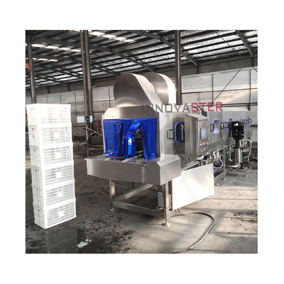 Installation sur le terrain mise en service machine de nettoyage de plateaux de moulage pour conteneurs personnalisés