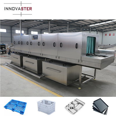 Installation sur le terrain mise en service machine de nettoyage de plateaux de moulage pour conteneurs personnalisés