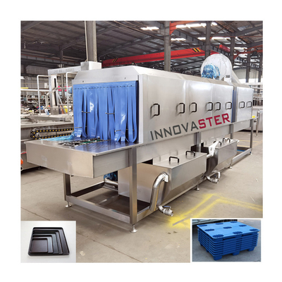 Machine à nettoyer à l'eau chaude à haute pression pour plateaux/caisses/récipients