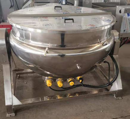Électricité en acier inoxydable gaz à vapeur chauffage du fromage sauce à viande bouilloire de cuisson avec mélangeur