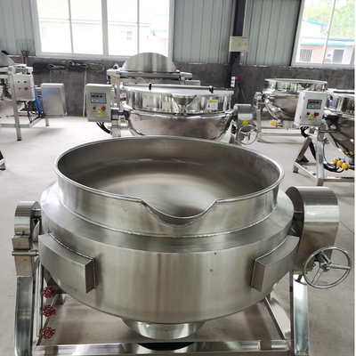 Électricité en acier inoxydable gaz à vapeur chauffage du fromage sauce à viande bouilloire de cuisson avec mélangeur