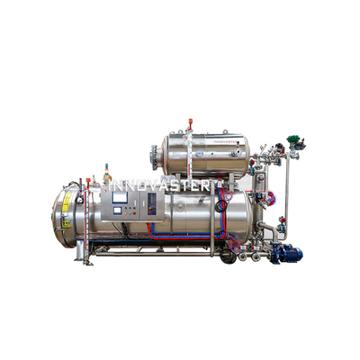 380V à vapeur Spray d'eau horizontale Sausage sac bouteille liquide Package machine de rétort 2100 KG