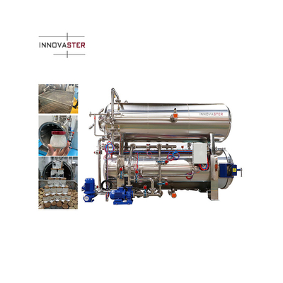 Fermes immersion automatique dans l'eau pâte de tomate en conserve machine de rétort de stérilisation autoclave 1100 * 1200 * 1500MM
