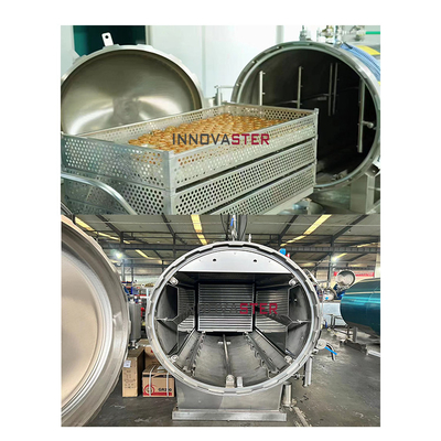 2100 kg de capacité d'établissement/test de laboratoire machine de rétortation automatique de bouteilles de boîtes de verre stérilisateur