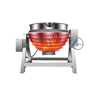 Chaudeuse à gaz à vapeur automatique à inclinaison de 800L pour mélanger et faire bouillir la sauce à la confiture
