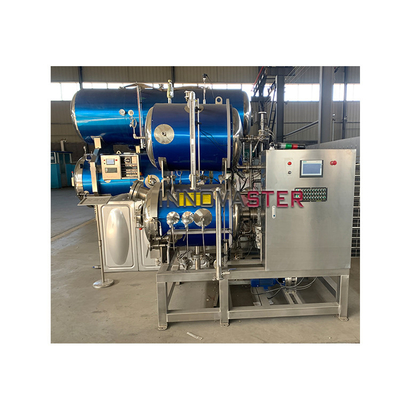 Machine à rétort d'immersion horizontale dans l'eau pour système de pasteurisation des aliments prémés