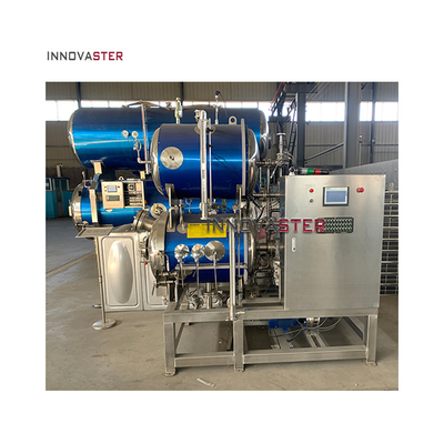 Autoclave à pression cylindrique pour la stérilisation de produits à base de viande en gros emballages