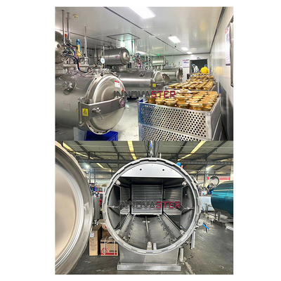 1100*1200*1500MM Machines à rétorsion à vibration à immersion dans l'eau pour les aliments à base d'œufs prêts à l'emploi