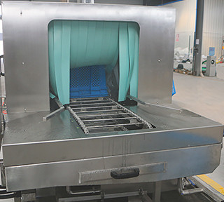 Machine à laver industrielle entièrement automatique pour le nettoyage rapide et rapide des plateaux en plastique SUS