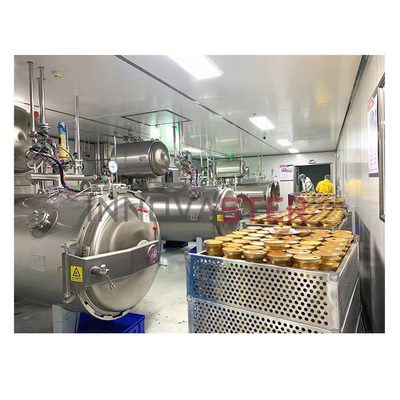 380V Spray à vapeur de l'eau des bocaux en verre en conserve les repas prêts à manger machine de rétortation autoclave