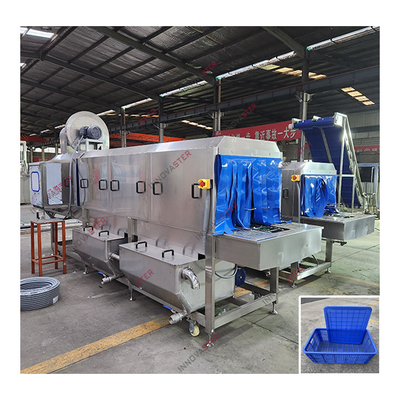 SUS304 Machine à laver à la poubelle rotative en acier inoxydable pour système de nettoyage de palettes