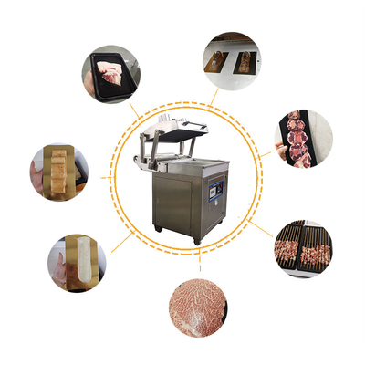 Matériau en bois Machine d'emballage sous vide automatique à peau attachée État complet des aliments