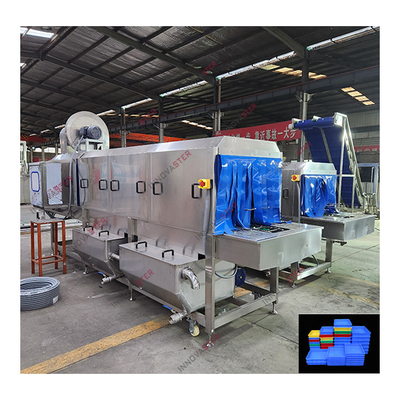 Machine à laver automatique de caisses en plastique de 650 kg pour le nettoyage et la désinfection des palettes