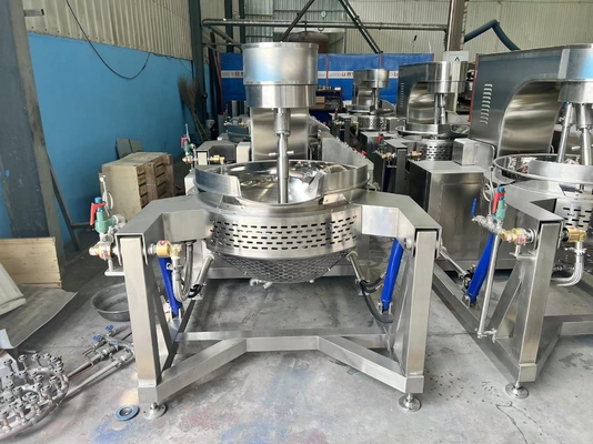 Cuisinière automatique à plusieurs têtes en acier inoxydable pour la fabrication de sauces