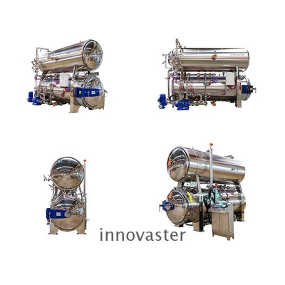 Petites bouteilles en verre Sausage alimentaire Sacoche de traitement Rétorse rotative verticale autoclavable
