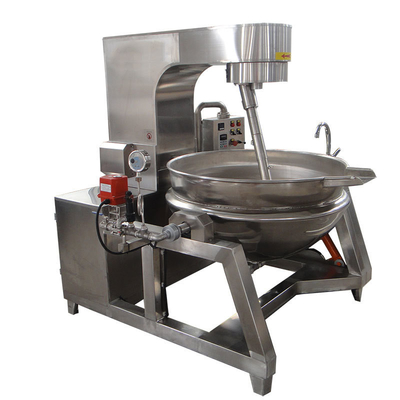Bouilloire à chauffage à la vapeur en argent de 500L pour la fabrication de confiture et de ketchup