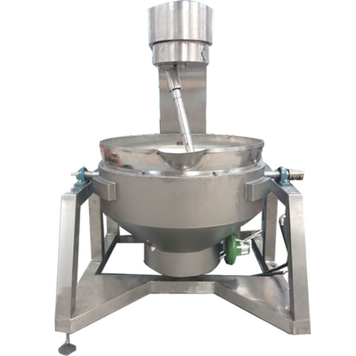 615 kg d'acier inoxydable à vapeur inclinée planétaire à remuer bouilloire à bouilloire avec agitateur pour le mélange et la cuisson
