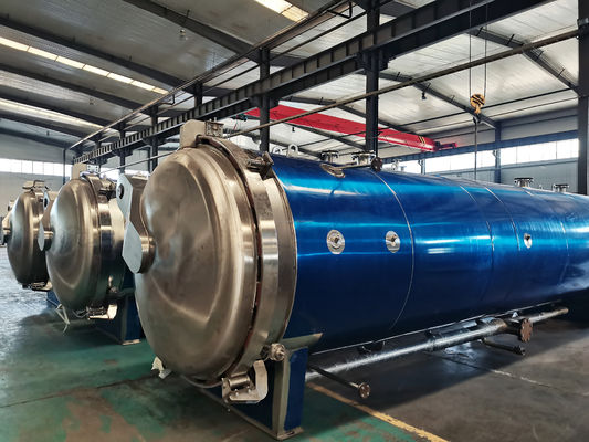 Machine à rétractation à autoclave de conserve industrielle à tension 3P avec fonctionnement automatique par lots