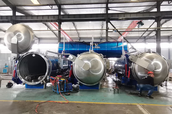 Machine à rétractation à autoclave de conserve industrielle à tension 3P avec fonctionnement automatique par lots