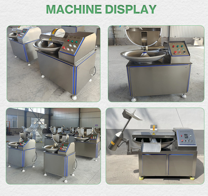Machine de coupe de bol de viande industrielle de transformation de viande pour les saucisses végétales automatiques de 5 kW