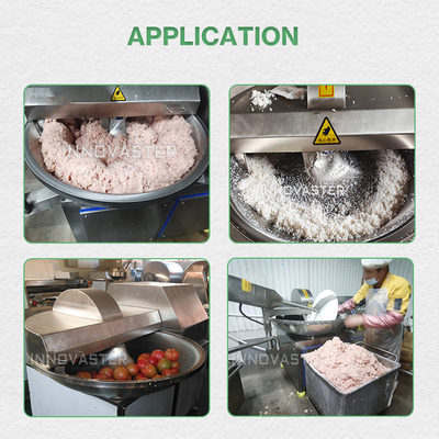 Machine de coupe de bol de viande industrielle de transformation de viande pour les saucisses végétales automatiques de 5 kW