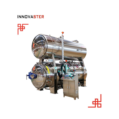Autoclave horizontale industrielle à préchauffage à la vapeur moyenne pour le traitement des retorts