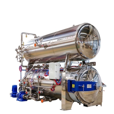 Autoclave horizontale industrielle à préchauffage à la vapeur moyenne pour le traitement des retorts