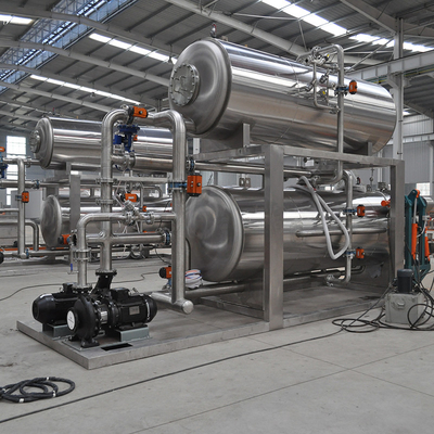 Autoclave horizontale industrielle à préchauffage à la vapeur moyenne pour le traitement des retorts
