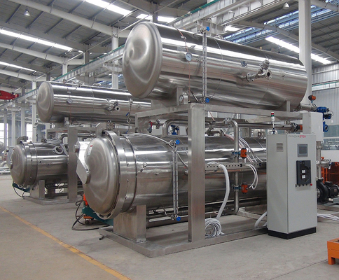 Autoclave horizontale industrielle à préchauffage à la vapeur moyenne pour le traitement des retorts