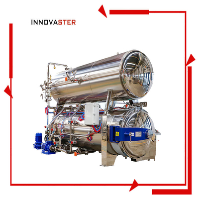 1100*1200*1500MM Machine de rétortation horizontale à immersion dans l'eau pour la stérilisation des poches