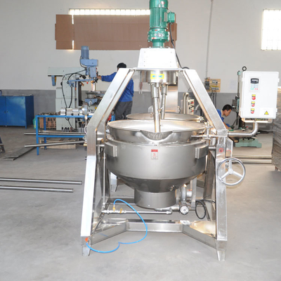 Bouilloire électrique manuelle en argent avec mélangeur planétaire pour usine de transformation de légumes