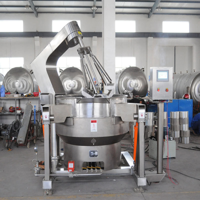 Sirop de sucre de qualité alimentaire bouilloire à gaine argentée avec conception industrielle et multi-agitateur