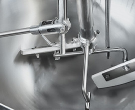 Machine de fabrication de sauces industrielles de capacité personnalisée avec agitateur multi et chauffage au gaz