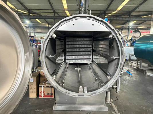Stérilisateur de crabe à rétorsion à air à vapeur multi-fonctionnel entièrement automatique