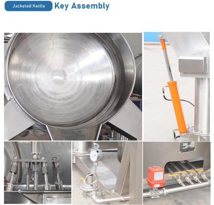 Chaudeuse à cuire automatique à agitation multiple en acier inoxydable 304 pour la sauce chaude