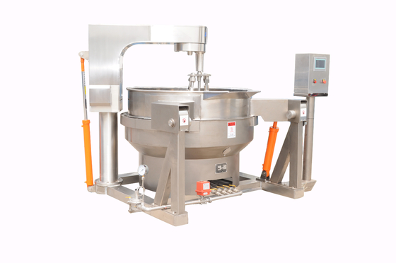 100-600L Capacité automatique de chauffage au gaz bouilloire de cuisson pour sauce multi-agitateur