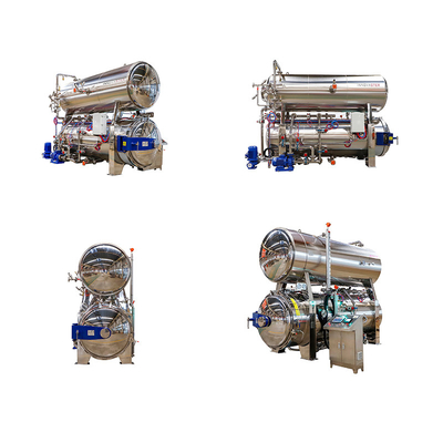 Autoclave horizontale industrielle à préchauffage à la vapeur moyenne pour le traitement des retorts