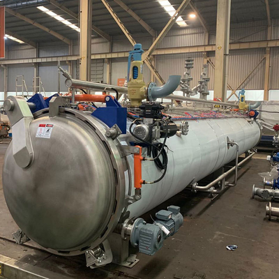 Stérilisation physique Autoclave alimentaire horizontale Stérilisation à la vapeur Machine de rétortation de cuisson 1 kW