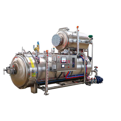 Boutiques de produits alimentaires et de boissons Machines à rétorsion en cascade d'eau Stérilisation par autoclave pour des bocaux et des canettes en verre