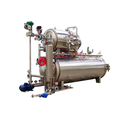 Boutiques de produits alimentaires et de boissons Machines à rétorsion en cascade d'eau Stérilisation par autoclave pour des bocaux et des canettes en verre