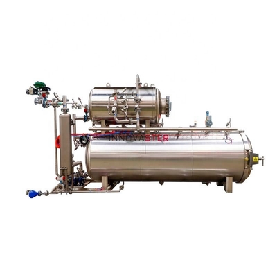 Boutiques de produits alimentaires et de boissons Machines à rétorsion en cascade d'eau Stérilisation par autoclave pour des bocaux et des canettes en verre