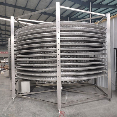 Machine de congélation en spirale pour crevettes, poissons et fromage industrielle IQF avec fonctionnement à une touche