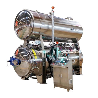 Rétorse rotative automatique d'immersion dans l'eau de 38w pour machine de stérilisation de conserves épaisses