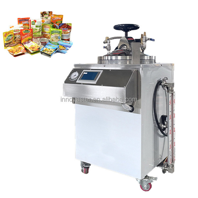 Rétorse de stérilisation à immersion verticale en eau de petit modèle de 60 kg pour la transformation alimentaire