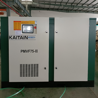 Lubrifiant à air 75kw 100HP aimant permanent Inverseur à vis à deux étages compresseur d'air