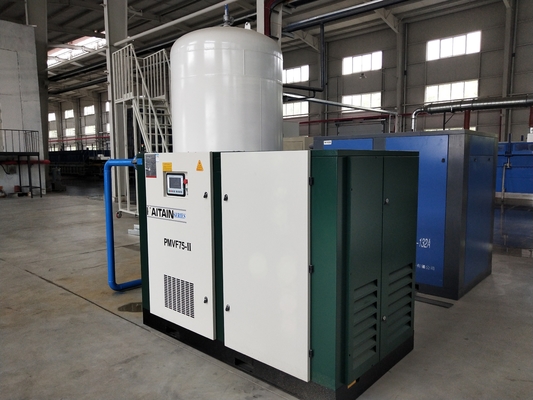 Lubrifiant à air 75kw 100HP aimant permanent Inverseur à vis à deux étages compresseur d'air