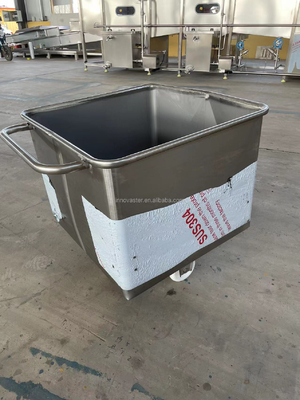 Chariot de levage en acier inoxydable à roue en caoutchouc silencieux pour viande, poisson, fruits et légumes